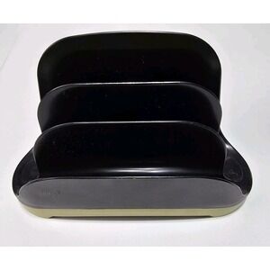 Storex Black Plastic Vertical Slot Lettee Desk Sorter Mail Organizer Office